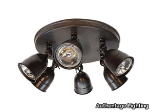 POIRE ON ROUND PLATE LARGE - LED adjustable brass ceiling lamp _ Authentage Lighting