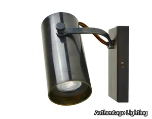 TUBELUM ON RECTANGULAR BASE - Adjustable brass wall lamp _ Authentage Lighting