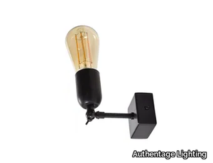 FILOU ON SQUARE BASE - Brass wall lamp _ Authentage Lighting
