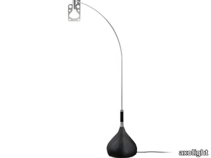 BUL-BO - Aluminium floor lamp with false leather base _ AXOLIGHT