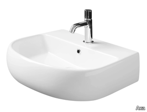 AVANI - Single ceramic washbasin with overflow _ Axa