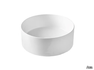 MATE - Countertop round ceramic washbasin _ Axa