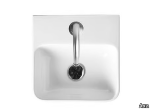 NORMAL - Rectangular ceramic handrinse basin with overflow _ Axa