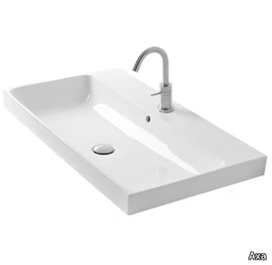 NORMAL - Rectangular ceramic washbasin _ Axa