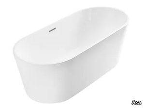 VITERBO - Freestanding oval ceramic bathtub _ Axa