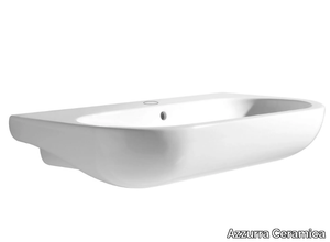 NUVOLA - Wall-mounted ceramic washbasin _ Azzurra Ceramica