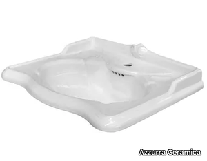 JUBILAEUM - Inset rectangular ceramic washbasin _ Azzurra Ceramica