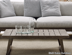 GIO - Rectangular teak garden side table _ B&B Italia Outdoor