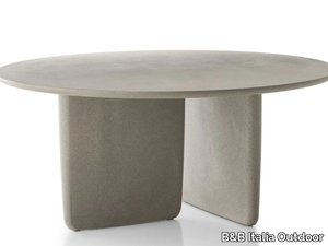 TOBI-ISHI OUTDOOR - Round cement garden table _ B&B Italia Outdoor