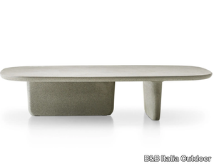 TOBI-ISHI OUTDOOR - Rectangular cement garden side table _ B&B Italia Outdoor