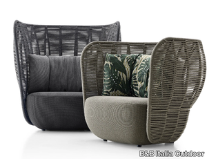 BAY - High-back garden armchair _ B&B Italia Outdoor