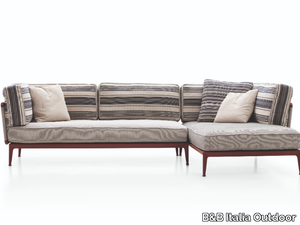 RIBES - Fabric garden sofa with chaise longue _ B&B Italia Outdoor