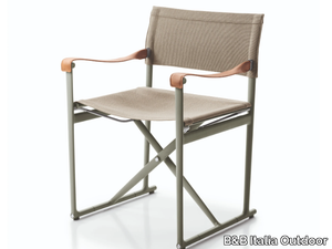 MIRTO OUTDOOR - Folding canvas garden chair with armrests _ B&B Italia Outdoor