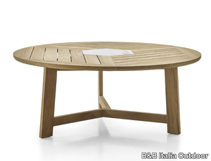 GINESTRA - Round teak garden table _ B&B Italia Outdoor