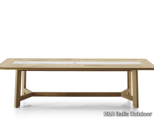 GINESTRA - Rectangular teak garden table _ B&B Italia Outdoor