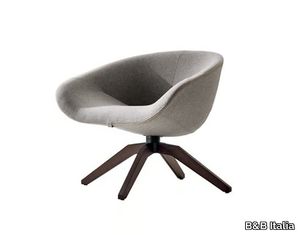 MART - Swivel trestle-based fabric easy chair _ B&B Italia