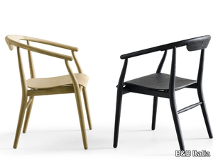 JENS - Wooden chair with armrests _ B&B Italia