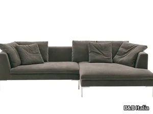 CHARLES LARGE - Sectional fabric sofa with chaise longue _ B&B Italia