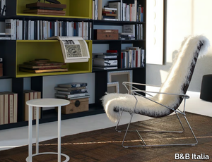 J.J. - Sled base fur armchair _ B&B Italia