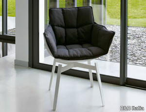 HUSK - Upholstered fabric chair with armrests _ B&B Italia