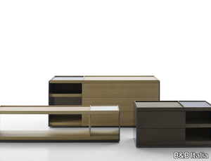 SURFACE - Low rectangular wooden coffee table _ B&B Italia