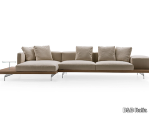 DOCK - 3 seater fabric sofa with chaise longue _ B&B Italia