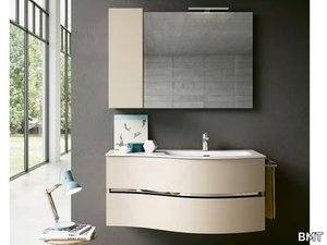 MOON 02 - Wall-mounted vanity unit with mirror _ BMT