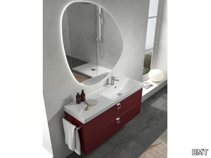 JUPITER 03 - Wall-mounted vanity unit with mirror _ BMT