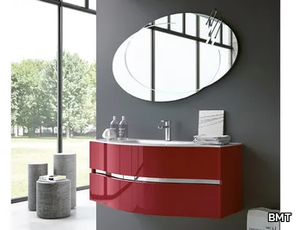 MOON 10 - Wall-mounted vanity unit with mirror _ BMT