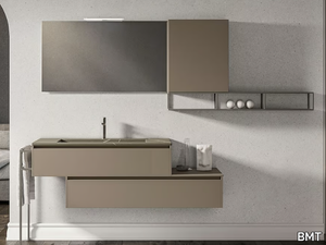 SWING 4.06 - Wall-mounted vanity unit with drawers with cabinets _ BMT