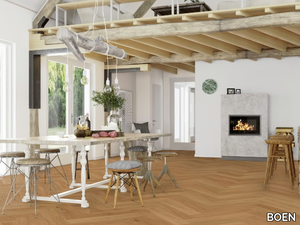 HERRINGBONE CLICK OAK ADAGIO - 3 layers oak parquet _ BOEN