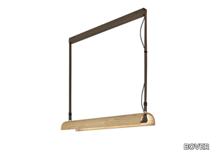 ALUET S/100 - LED steel and wood pendant lamp _ BOVER