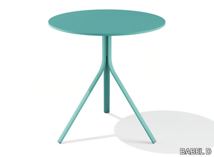 MELIK - Round powder coated steel table _ BABEL D