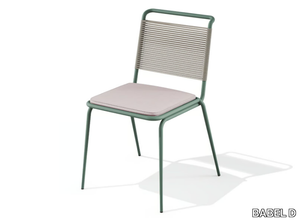 KISSI - Stackable powder coated steel chair with integrated cushion _ BABEL D