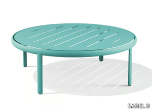 MELIK - Round powder coated steel coffee table _ BABEL D