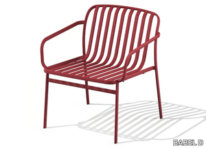 KANO - Stackable steel easy chair with armrests _ BABEL D