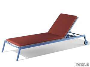 GAO - Powder coated aluminium sun lounger with castors _ BABEL D