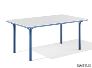 JOS - Rectangular steel table and HPL top _ BABEL D