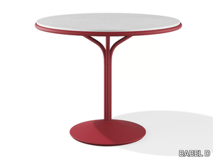 JOS - Round steel table and HPL top _ BABEL D