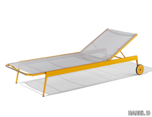 KISSI - Powder coated aluminium sun lounger with castors _ BABEL D