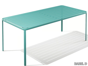 MELIK - Rectangular powder coated steel table _ BABEL D