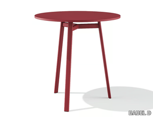 KANO - Round powder coated steel table _ BABEL D