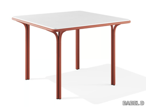 JOS - Square steel table and HPL top _ BABEL D