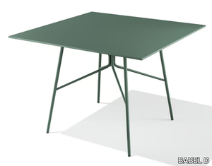 KISSI - Square powder coated steel table _ BABEL D