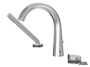 FLORA B47 - Single handle 3 hole deck mounted bathtub tap with hand shower _ BARIL