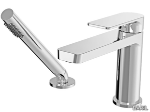 PETITE B04 - Deck mounted 2 hole bathtub tap with hand shower _ BARIL