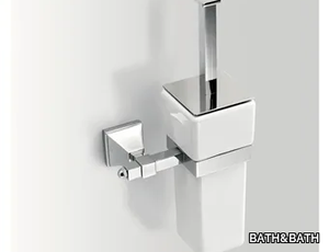 TIMELESS - Wall-mounted ceramic toilet brush _ BATH&BATH