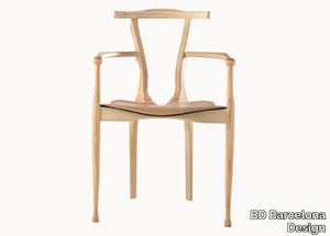 GAULINO - Stackable ash chair with armrests _ BD Barcelona Design