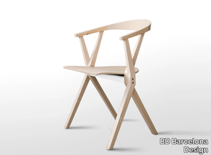 CHAIR B - Folding wooden chair with armrests _ BD Barcelona Design