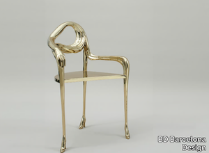 LEDA - Brass chair with armrests _ BD Barcelona Design